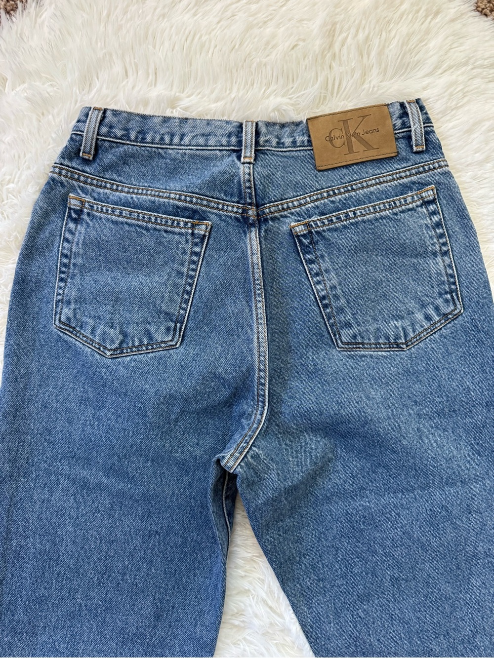 VTG Calvin Klein Classic 5 Pocket Jean Double Stonewash rigid mom jean sz 8/10 - Picture 6 of 13